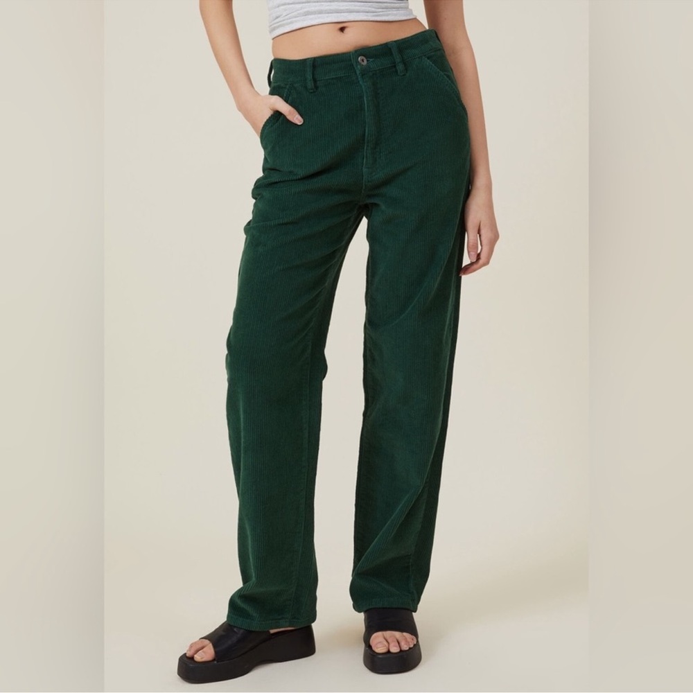 NWT Cotton On Cord Carpenter Jean Pine Forrest Green Size 2